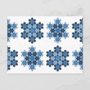 Carte Postale Tessellé Koch Snowflakes