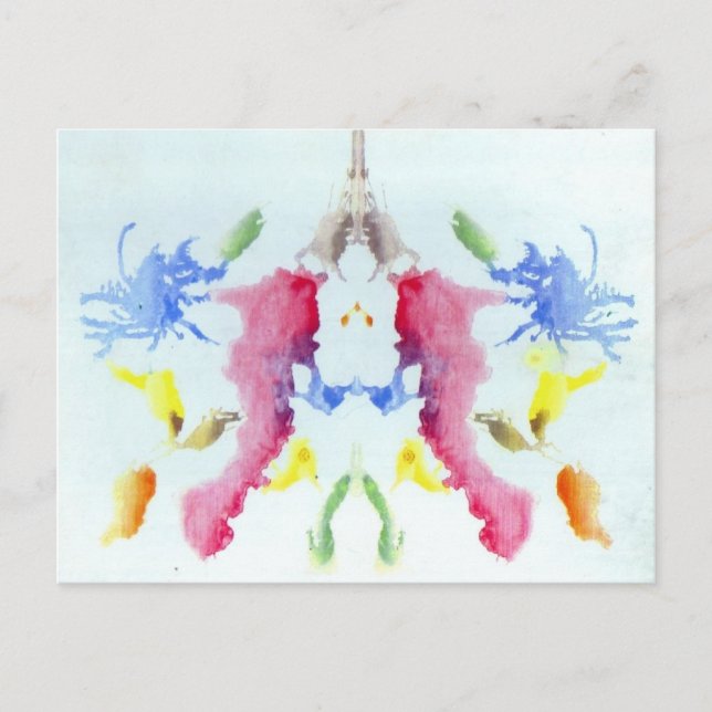 Carte Postale Test Inkblot Rorschach (Devant)