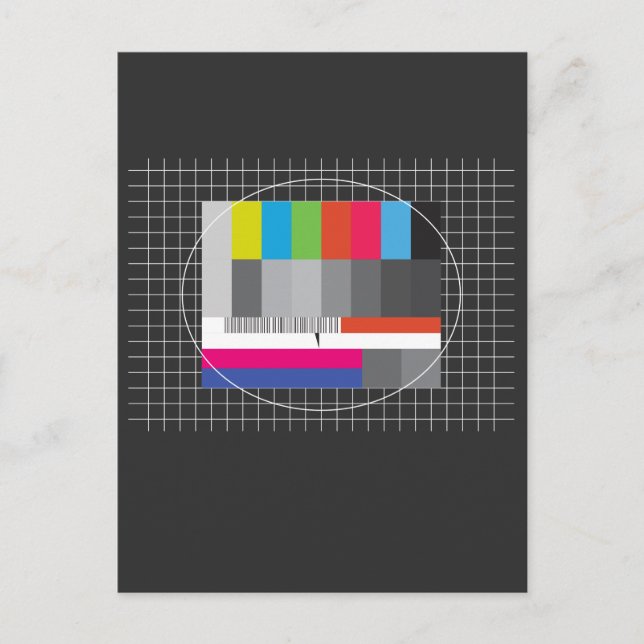 Carte Postale Test TV 90's Party 80's tenue Retro Costume (Devant)