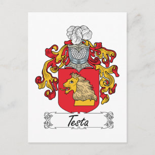 Carte Postale Testa Family Crest