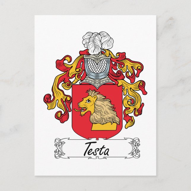 Carte Postale Testa Family Crest (Devant)