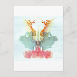 Carte Postale Tester Rorschach Encre Tôles Plaque 9 Humain
