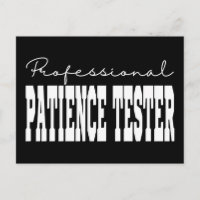 Testeur de patience professionnel Typographie blan