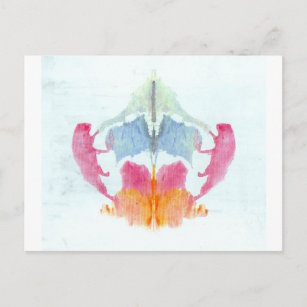 Carte Postale Tests Rorschach Encre Taillots Plaque 8 Animal