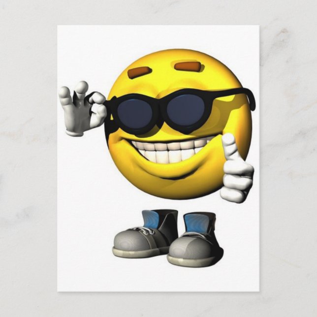 Carte Postale tête cool (Devant)