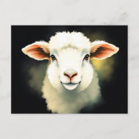 Tête d'agneau aux traits abstraits