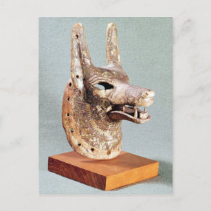 Carte Postale Tête d'Anubis, avec une mâchoire à charnières