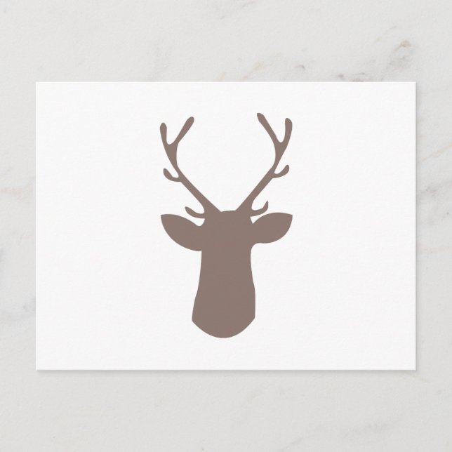 Carte Postale Tête de cerf (Devant)