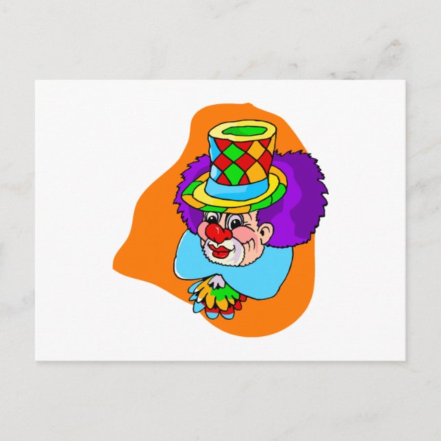 Carte Postale Tête de clown Hobo (Devant)