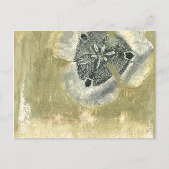 Carte Postale Tête de fleurs Abstraite de texture laquée (Devant)