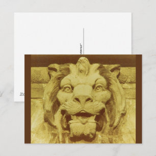 Carte postale - Tête de lion