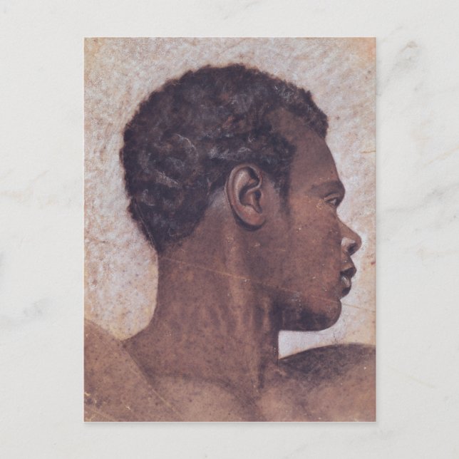 Carte Postale Tête d'un Noir (Devant)