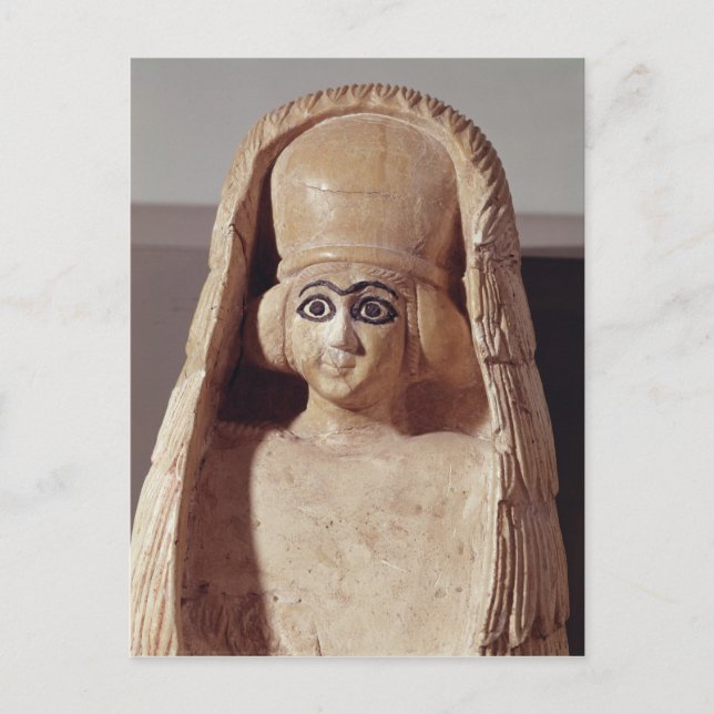 Carte Postale Tête d'une statue d'Ishtar, portant un (Devant)