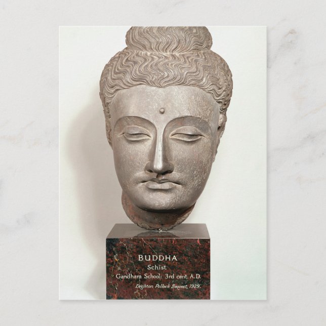 Carte Postale Tête d'une statue du Bouddha, de (Devant)