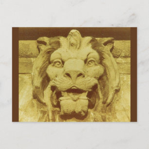 Carte postale - Tête Lions