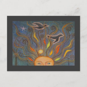 Carte Postale Tête pleine de l'automne