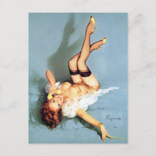 Carte Postale Tête rouge vers le haut