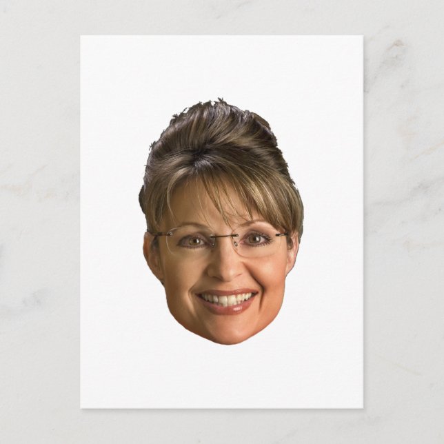 Carte Postale tête sarah palin (Devant)
