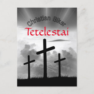 Carte Postale Tetelestai Christian Biker's Scripture Verse