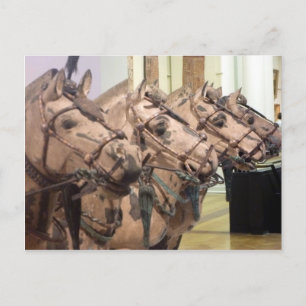 Carte Postale têtes de chevaux en bronze xi'an