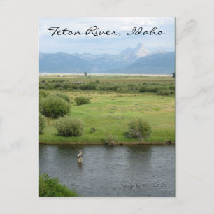 Carte Postale Teton River, Idaho Fisherman Postcard