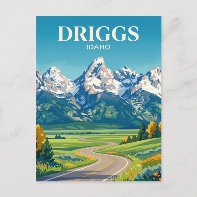 Carte Postale Teton Scenic Byway Idaho (Devant)