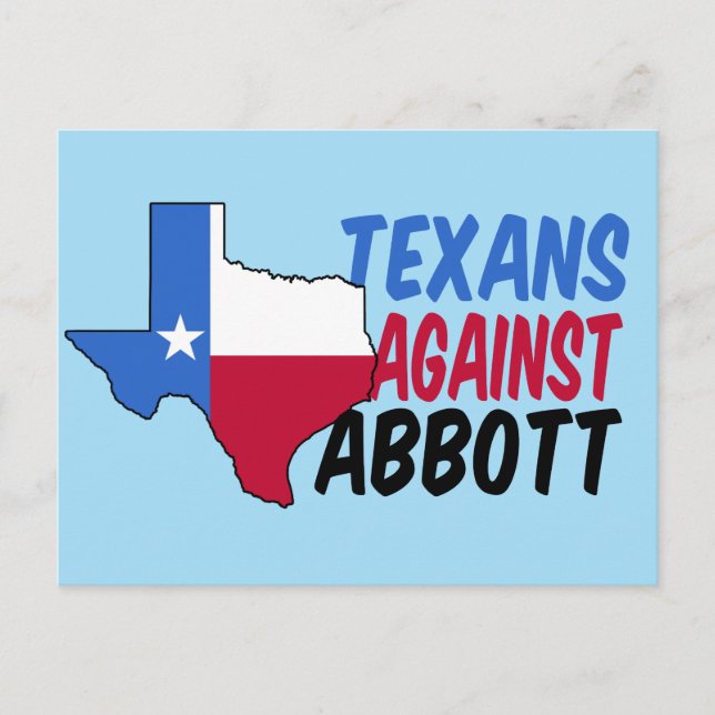 Carte Postale Texans contre Greg Abbott (Devant)