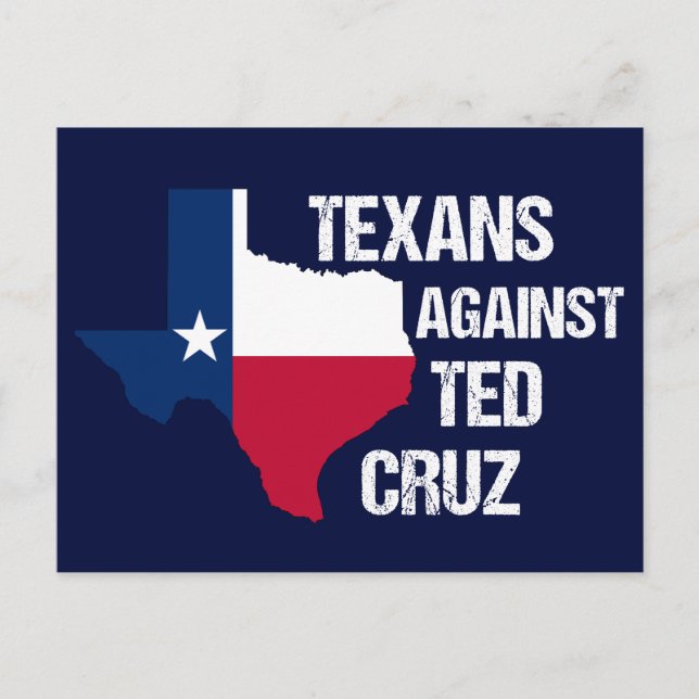 Carte Postale Texans contre Ted Cruz Texas Démocrate (Devant)