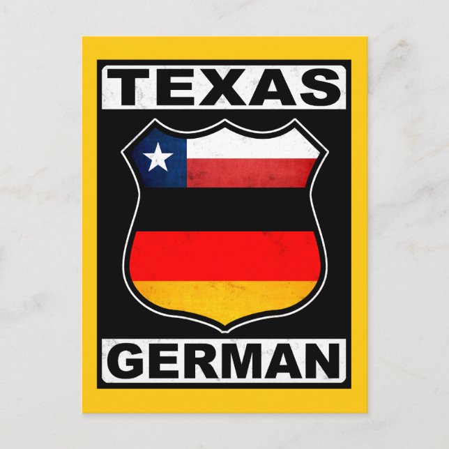 Carte Postale Texas Allemand Américain (Devant)