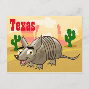 Carte Postale Texas Armadillo Travel