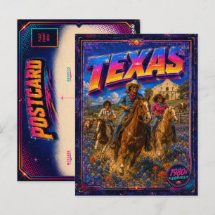 Carte postale Texas des années 80 Rétro