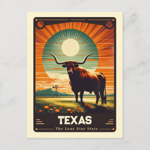 Carte Postale Texas   Esprit patriotique Vintage