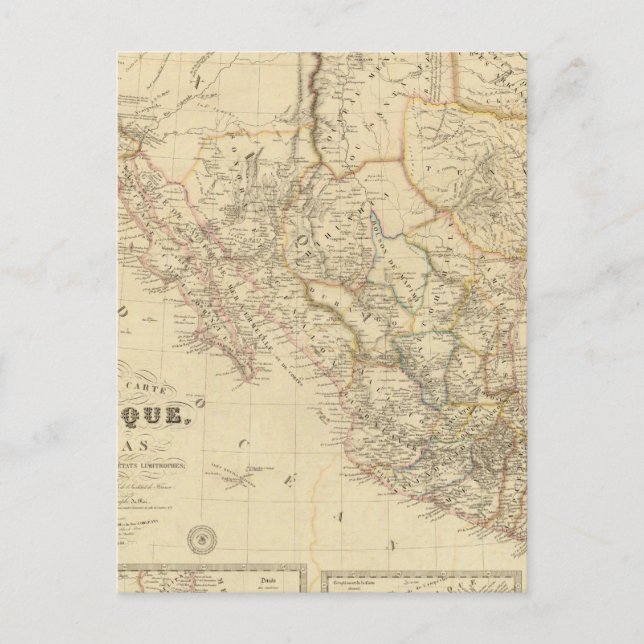 Carte Postale Texas et Mexique (Devant)
