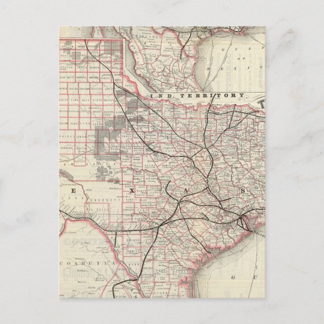 Carte Postale Texas et Mexique, Houston (Devant)