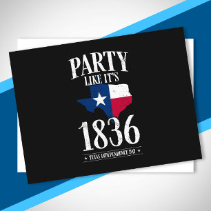 Carte Postale Texas Independence Day 1836 State Flag Party Accue