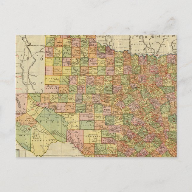 Carte Postale Texas par Rand McNally (Devant)