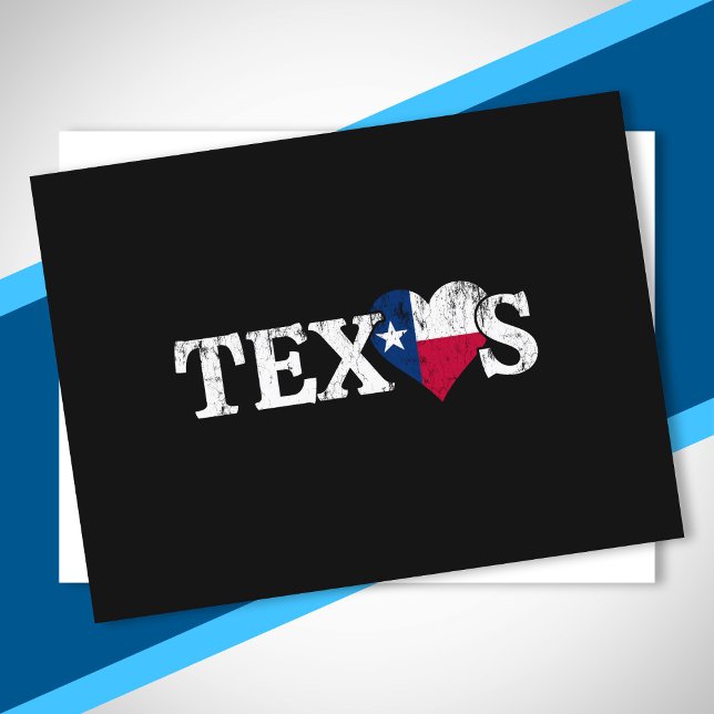Carte Postale Texas Pride Love Heart Flag State Fier Texan Home (Créateur téléchargé)