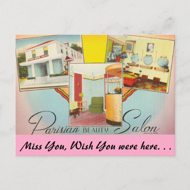 Carte Postale Texas, Salon de beauté parisien (Devant)