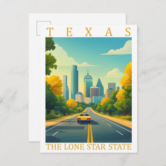 Carte Postale Texas the Lone Star State USA Travel Place (Devant / Derrière)