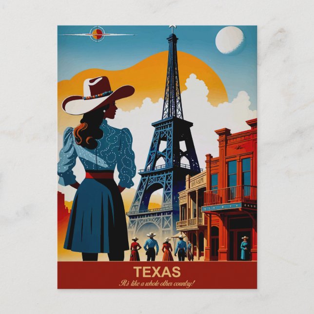 Carte Postale Texas Travel : C'est comme un autre pays (Devant)
