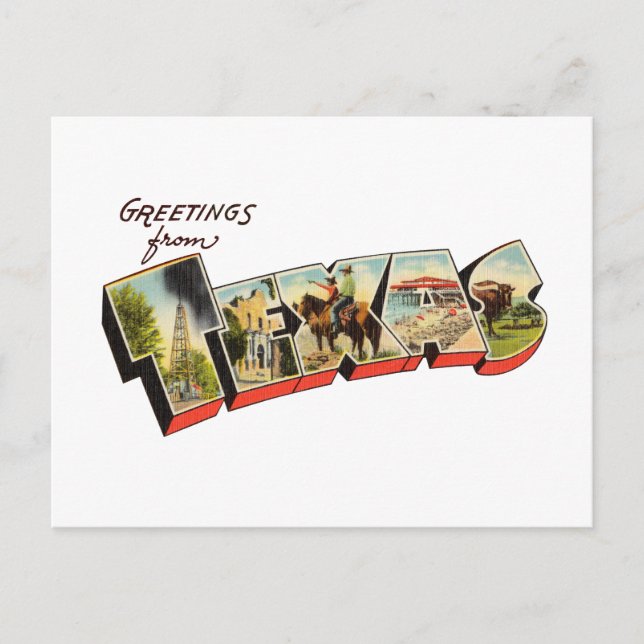 Carte Postale Texas TX (Devant)