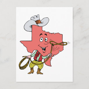 Carte Postale Texas TX Texan Cowboy Vintage voyage Souvenir