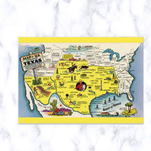 Carte Postale Texas vintage