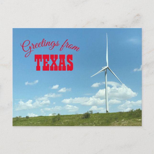 Carte Postale Texas Windmill Postcsrd (Devant)