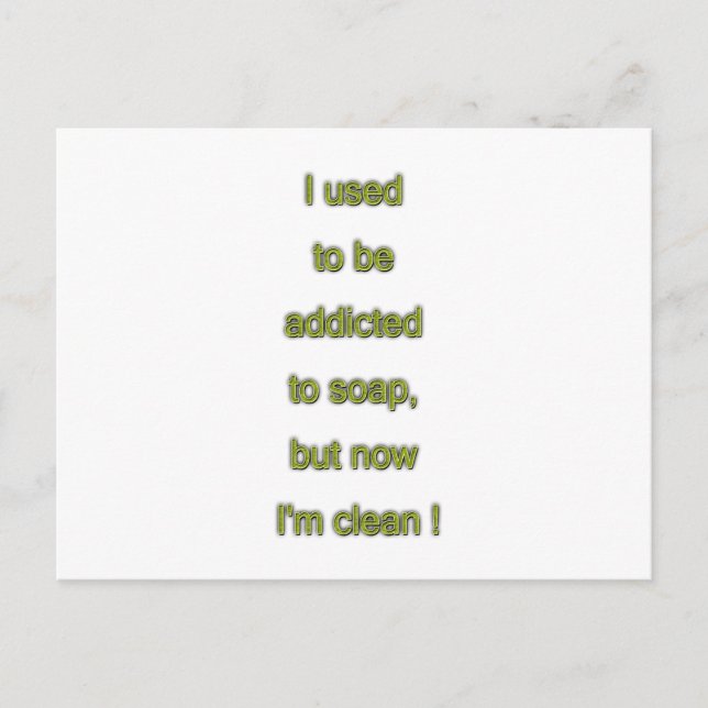 Carte Postale Texte amusant savon (Devant)