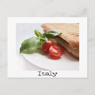 Carte postale texte de la cuisine italienne
