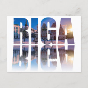 Carte Postale Texte de Riga, Lettonie