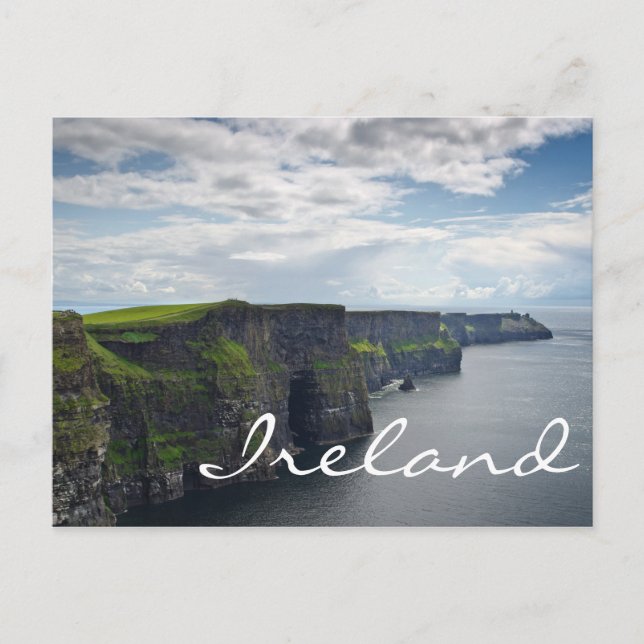 Carte postale texte des falaises de Moher en Irlan (Devant)