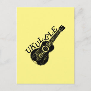 Carte Postale Texte et image d'ukulele