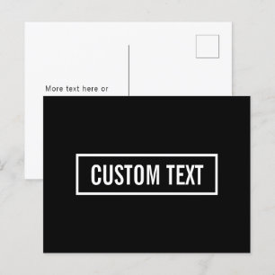Carte Postale Texte modifiable moderne dans le cadre style logo 